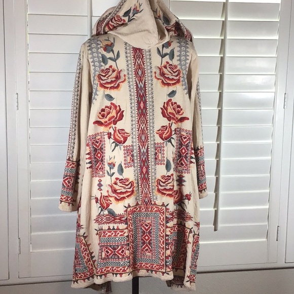 Johnny Was BIYA coat w/hood - Picture 4 of 8